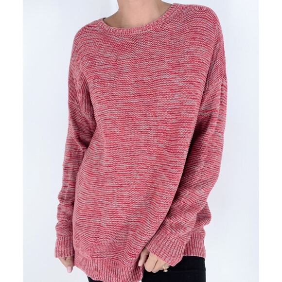 BDG Urban Outfitters Oversized Pink & Grey Marled Knit Sweater Size XS - Picture 1 of 5